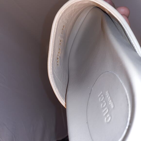 Gucci 'Sol' Tan Horsebit-Detailed Debossed Leather Trimmed Suede Slip On - Picture 5 of 6